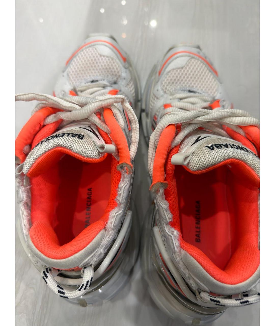 BALENCIAGA Белые кожаные низкие кроссовки / кеды, фото 3
