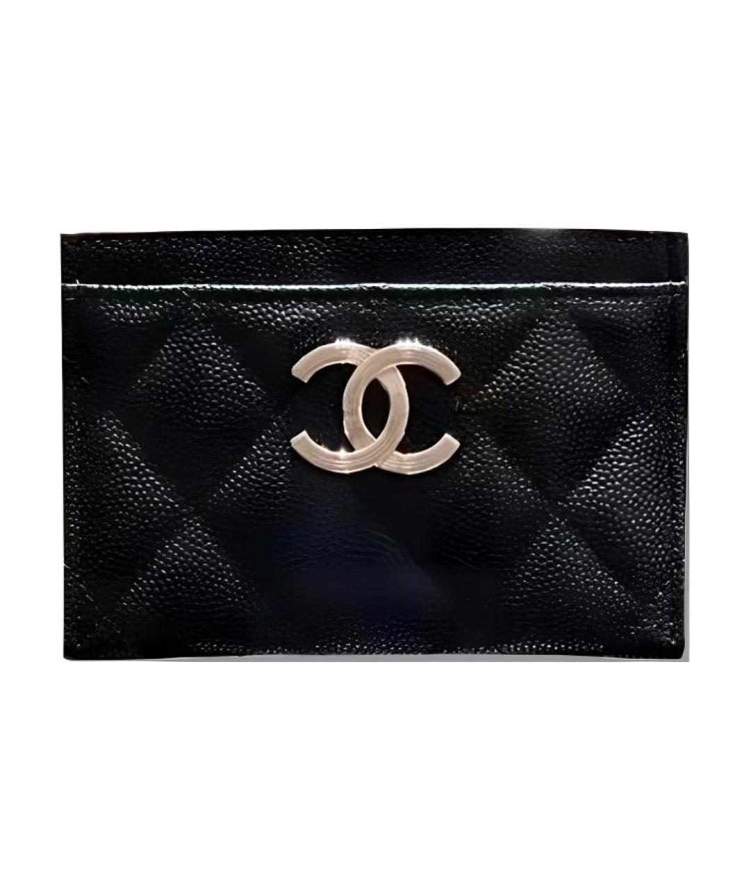 CHANEL Черный кожаный кардхолдер, фото 1