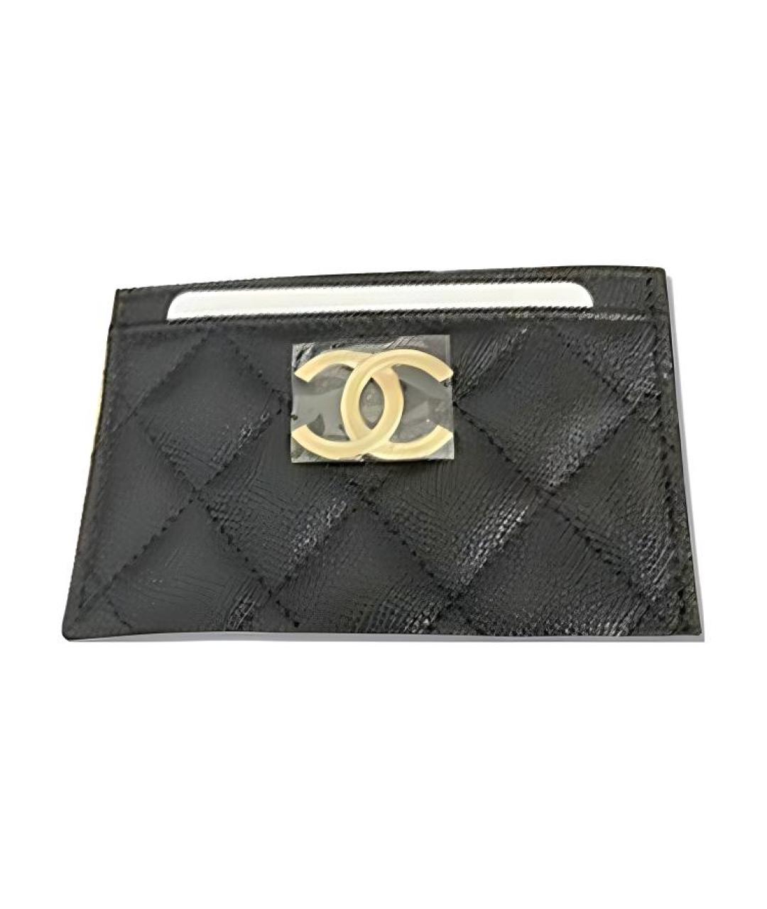 CHANEL Черный кожаный кардхолдер, фото 2