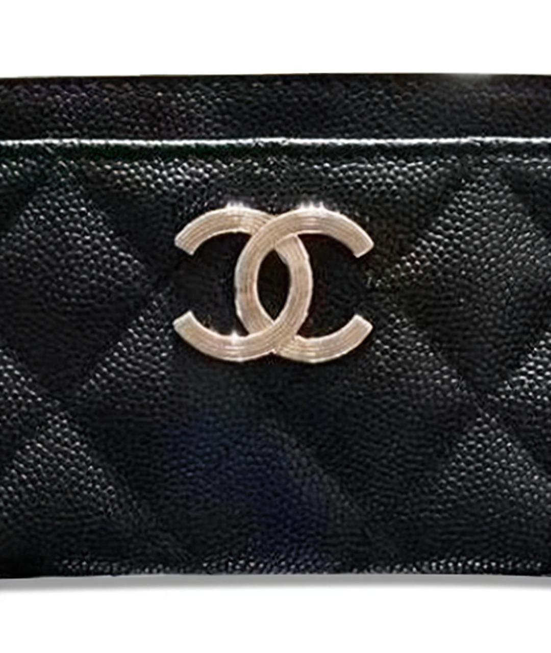 CHANEL Черный кожаный кардхолдер, фото 5