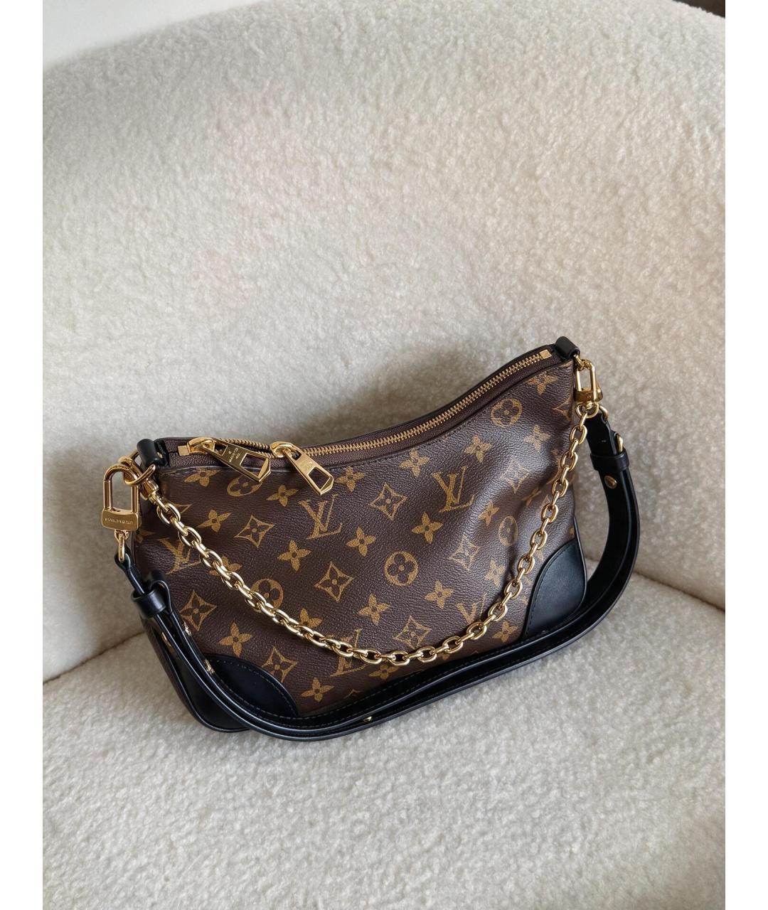 LOUIS VUITTON Коричневая кожаная сумка тоут, фото 2