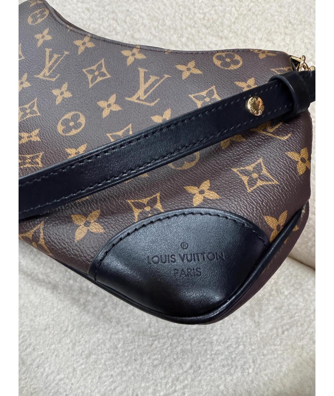 LOUIS VUITTON Коричневая кожаная сумка тоут, фото 5