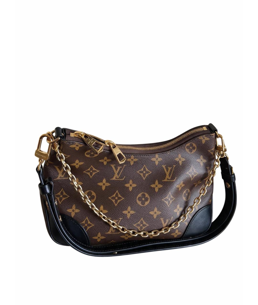 LOUIS VUITTON Коричневая кожаная сумка тоут, фото 7