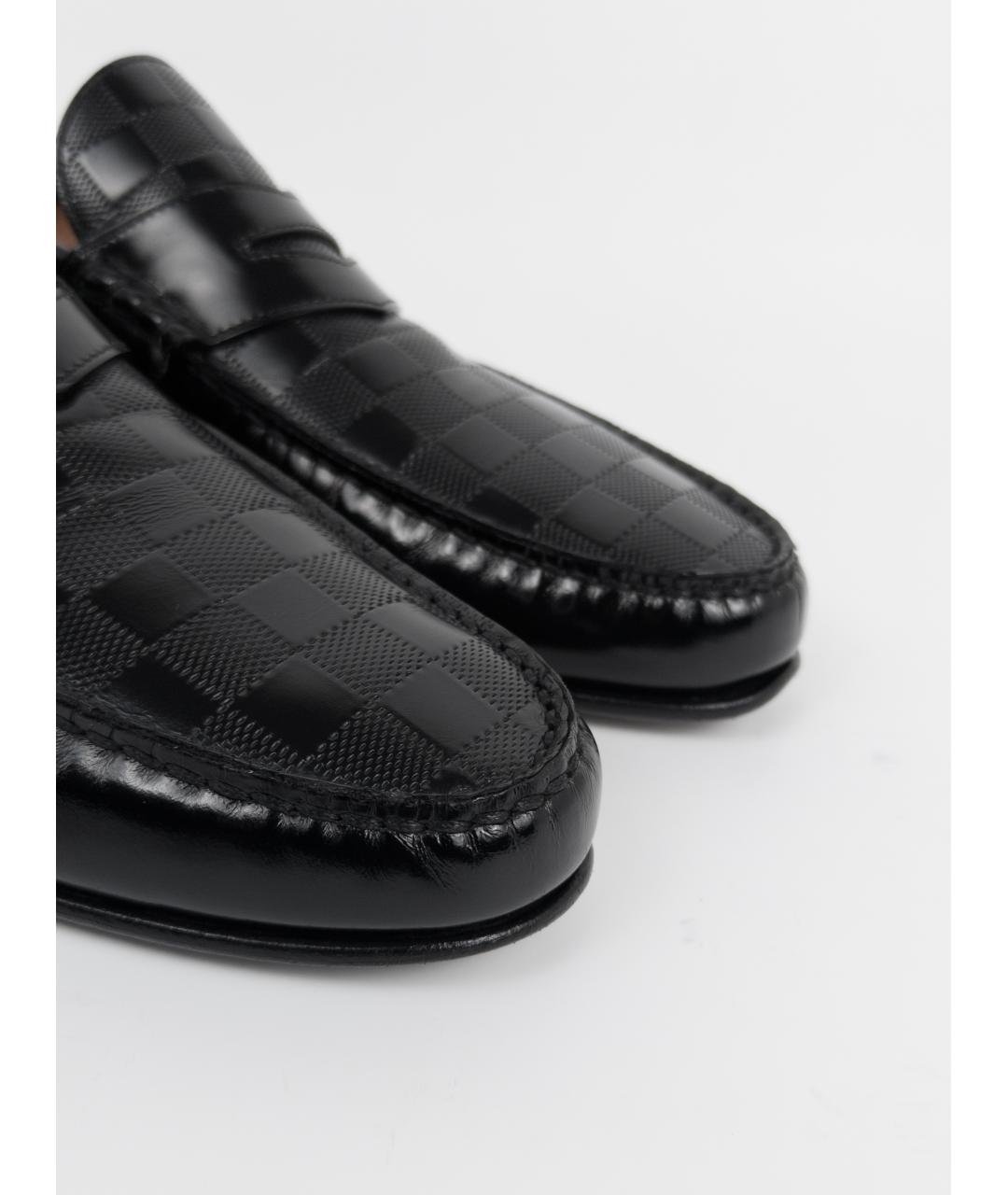 LOUIS VUITTON Черные кожаные лоферы, фото 8