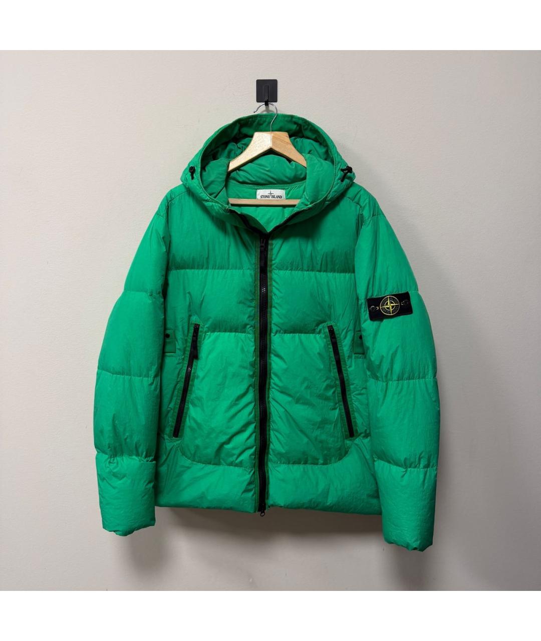STONE ISLAND Зеленый пуховик, фото 9