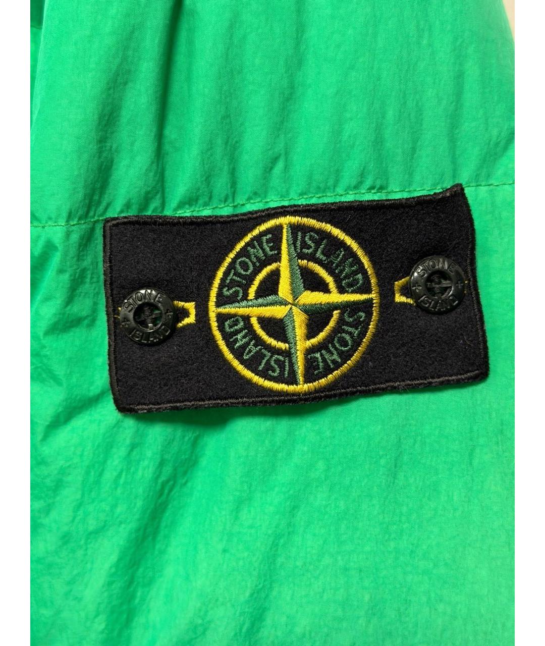 STONE ISLAND Зеленый пуховик, фото 4