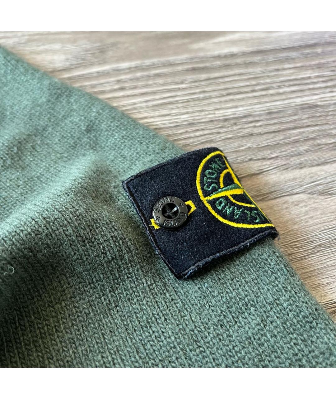 STONE ISLAND Зеленый шерстяной джемпер / свитер, фото 5