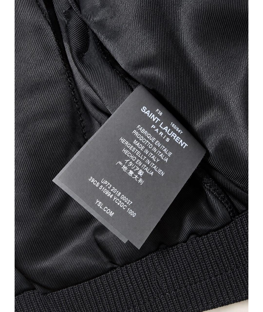 SAINT LAURENT Черная кожаная куртка, фото 3