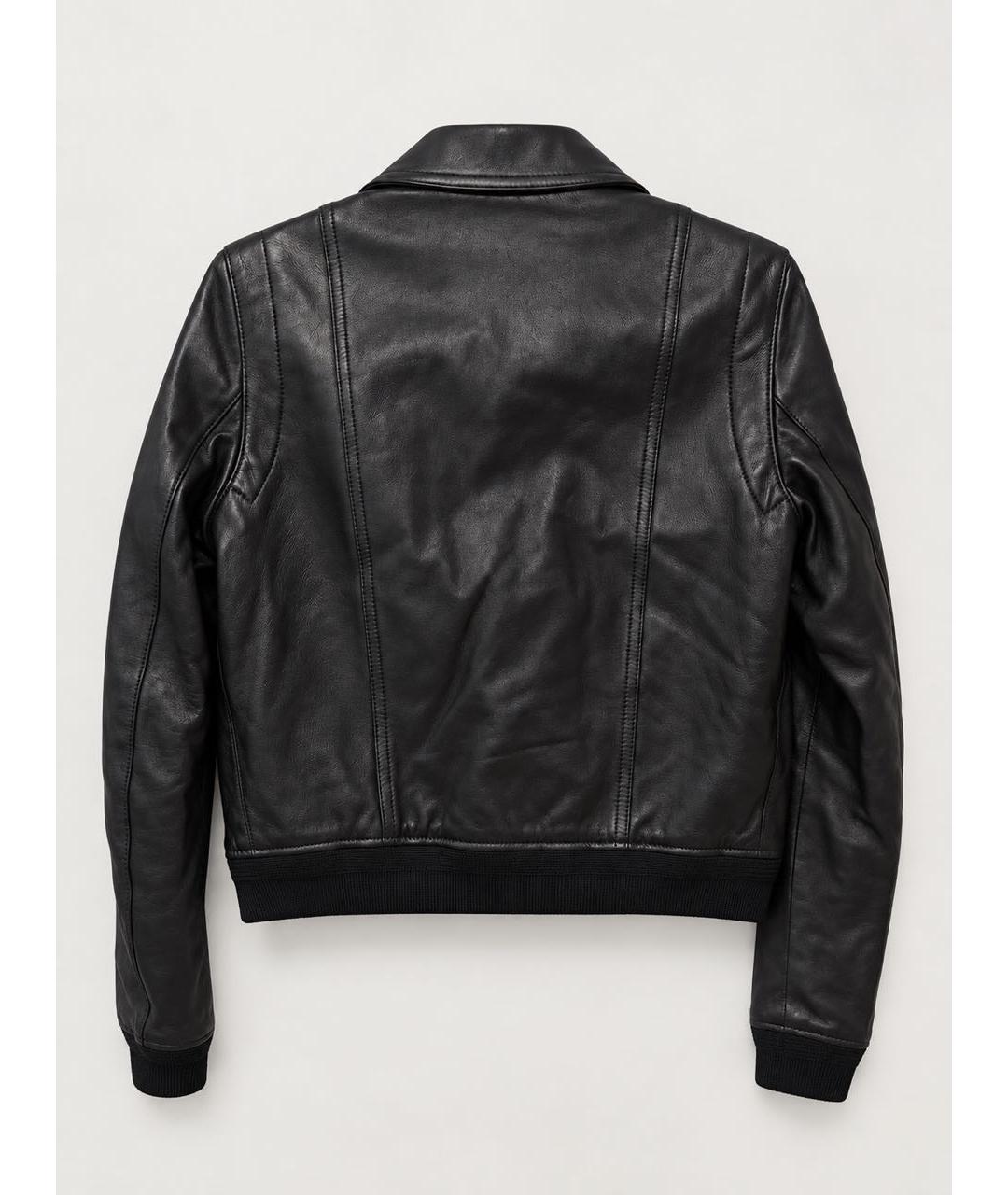SAINT LAURENT Черная кожаная куртка, фото 2