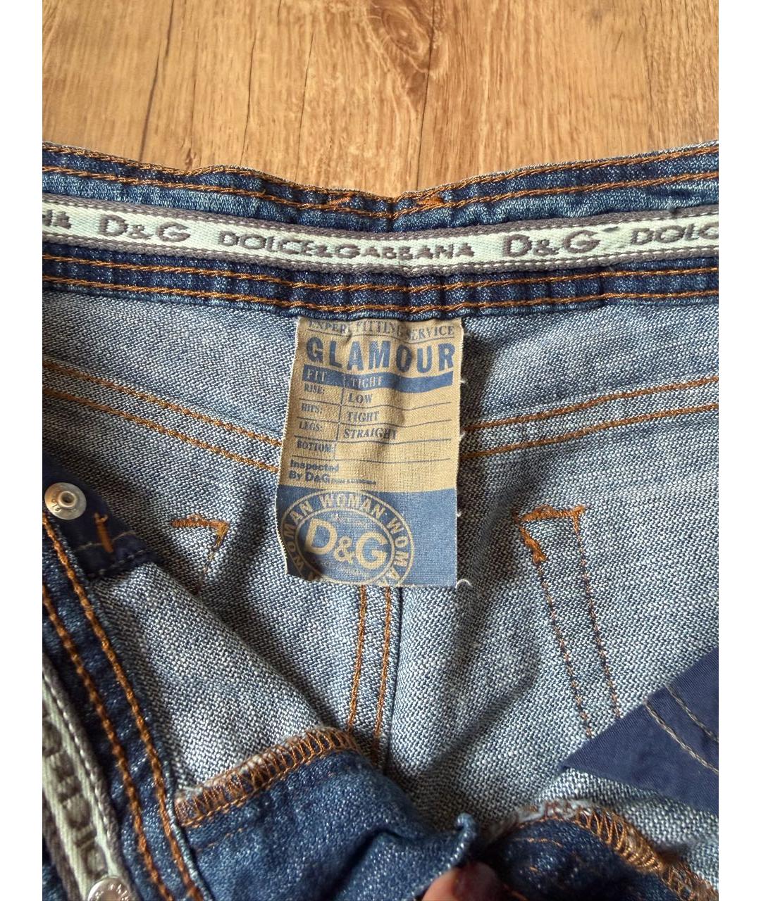 DOLCE&GABBANA Синие деним бриджи, фото 3