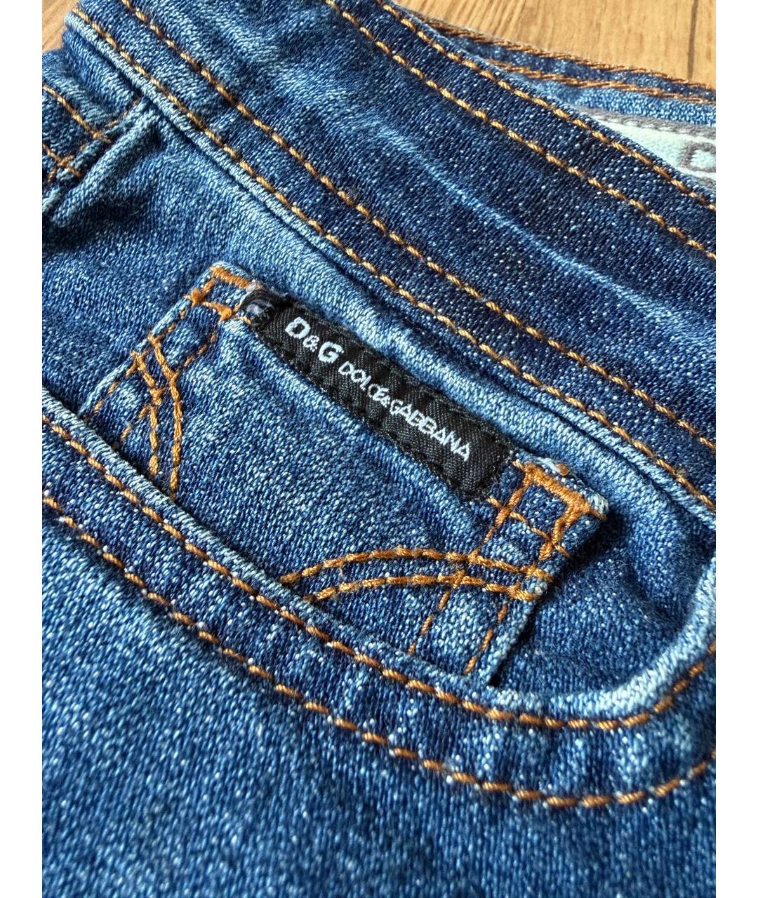 DOLCE&GABBANA Синие деним бриджи, фото 5