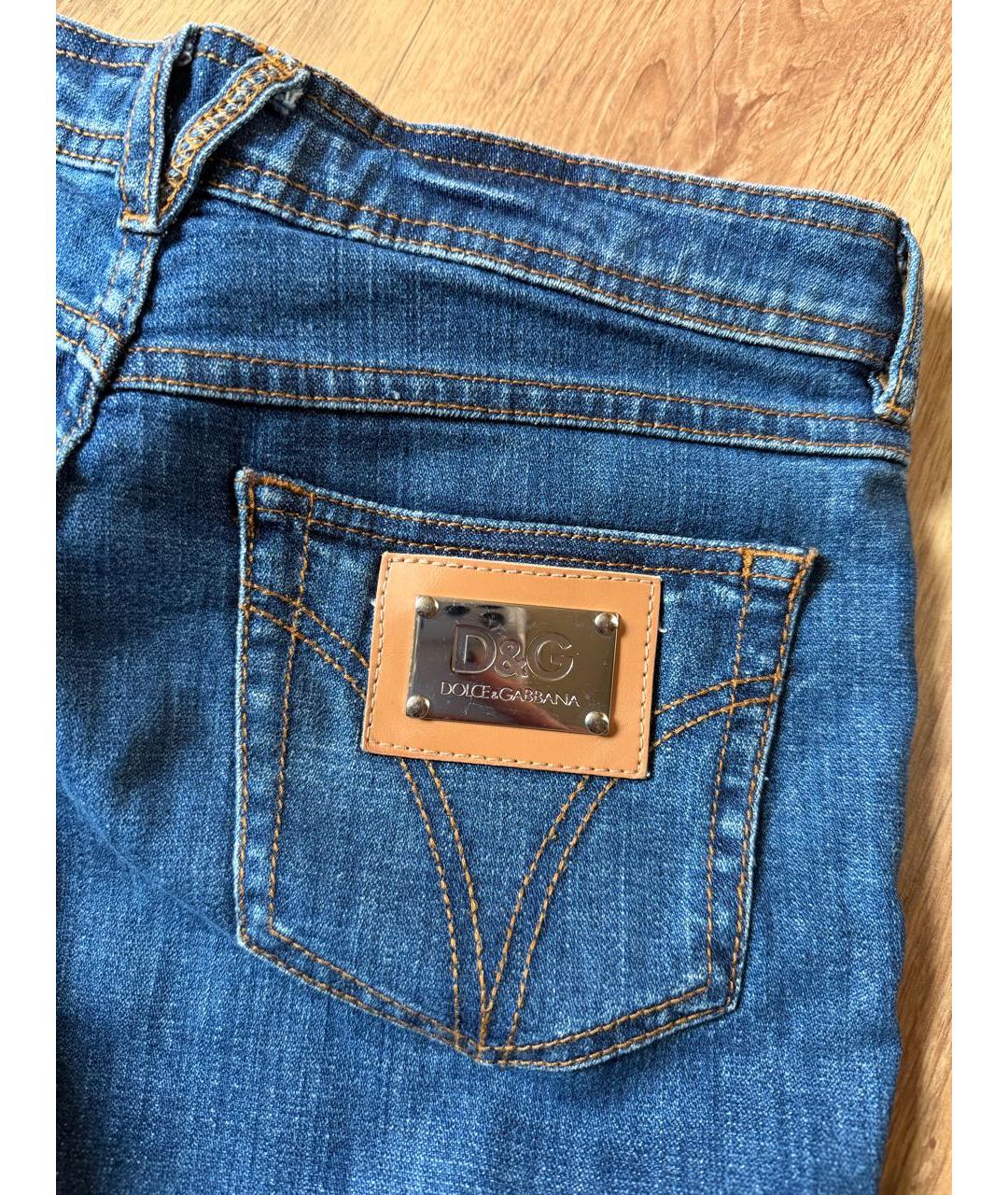 DOLCE&GABBANA Синие деним бриджи, фото 4