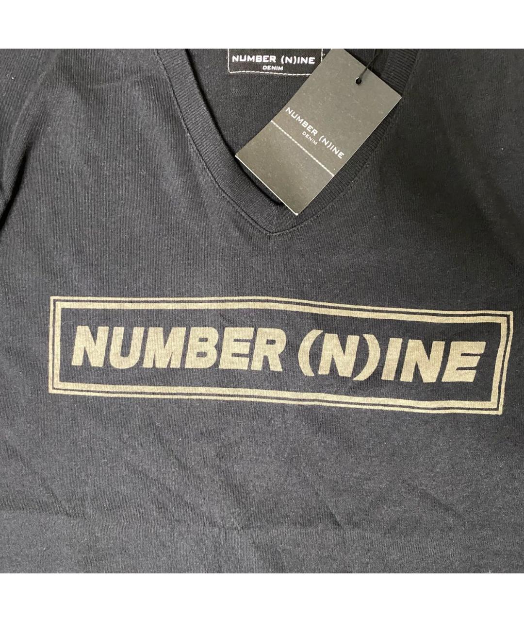 NUMBER (N)INE Черная хлопковая футболка, фото 4
