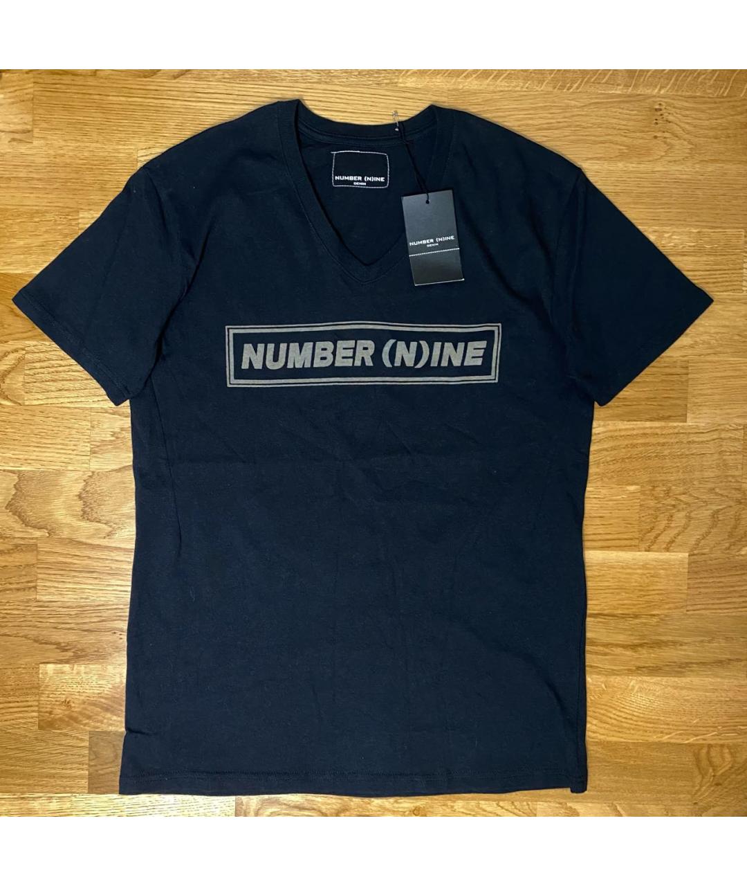 NUMBER (N)INE Черная хлопковая футболка, фото 9