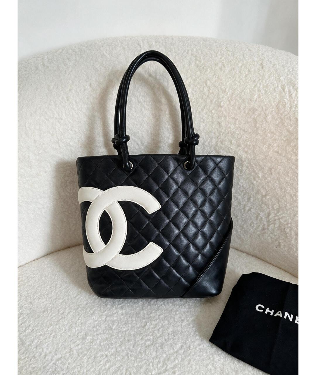 CHANEL Черная сумка тоут из канвы, фото 7