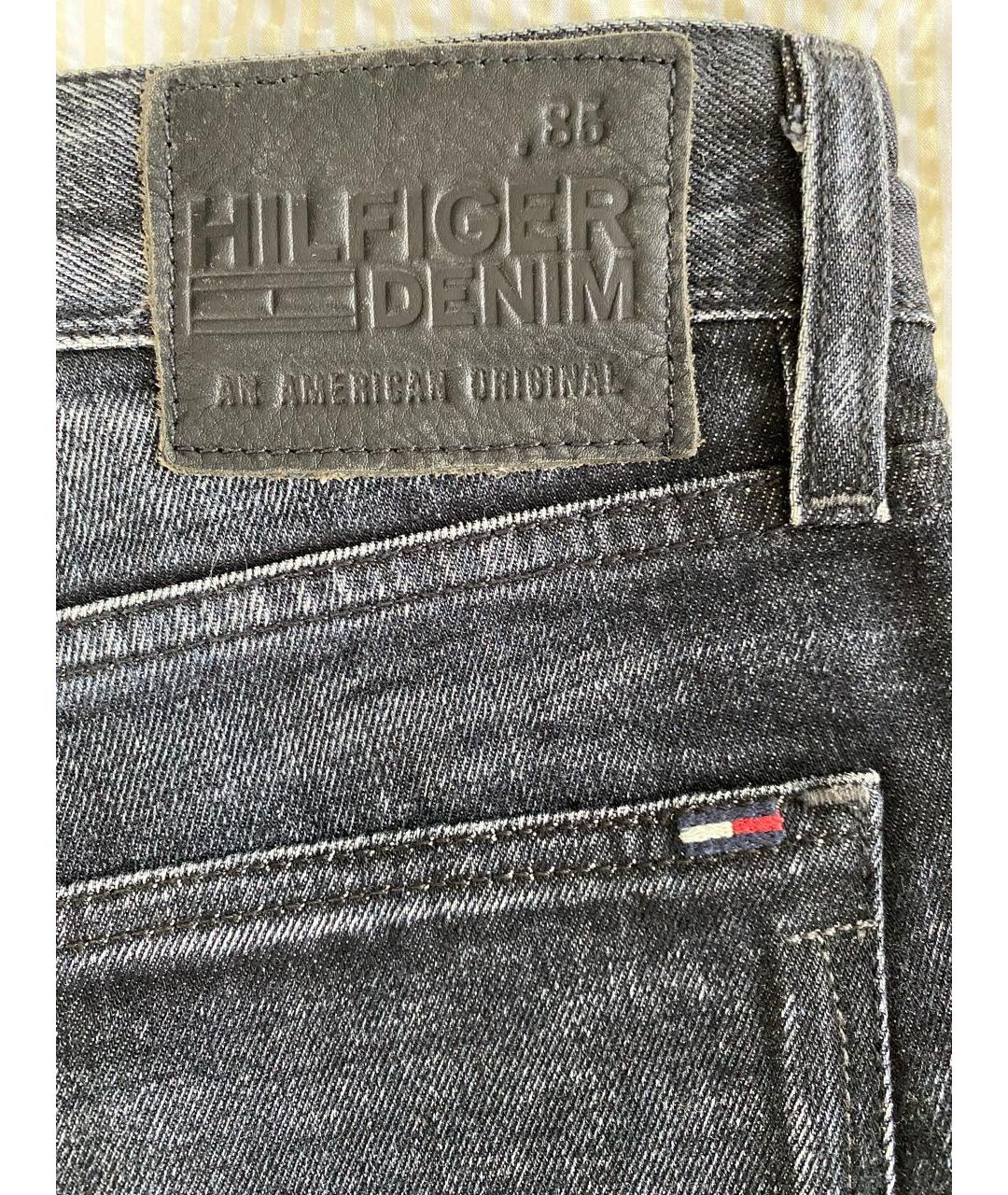 HILFIGER COLLECTION Антрацитовые хлопко-эластановые джинсы скинни, фото 3