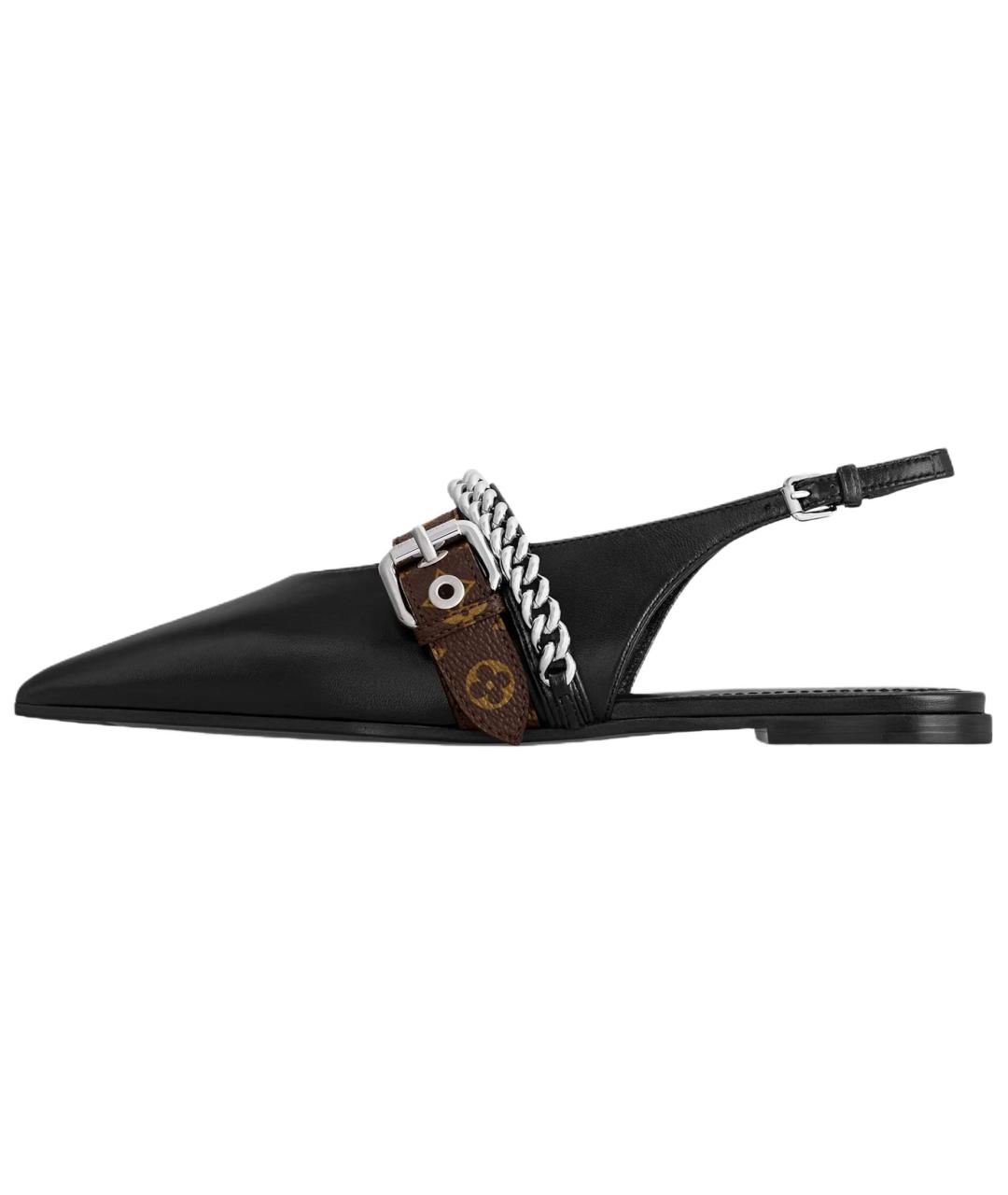 LOUIS VUITTON Черные мюли, фото 2