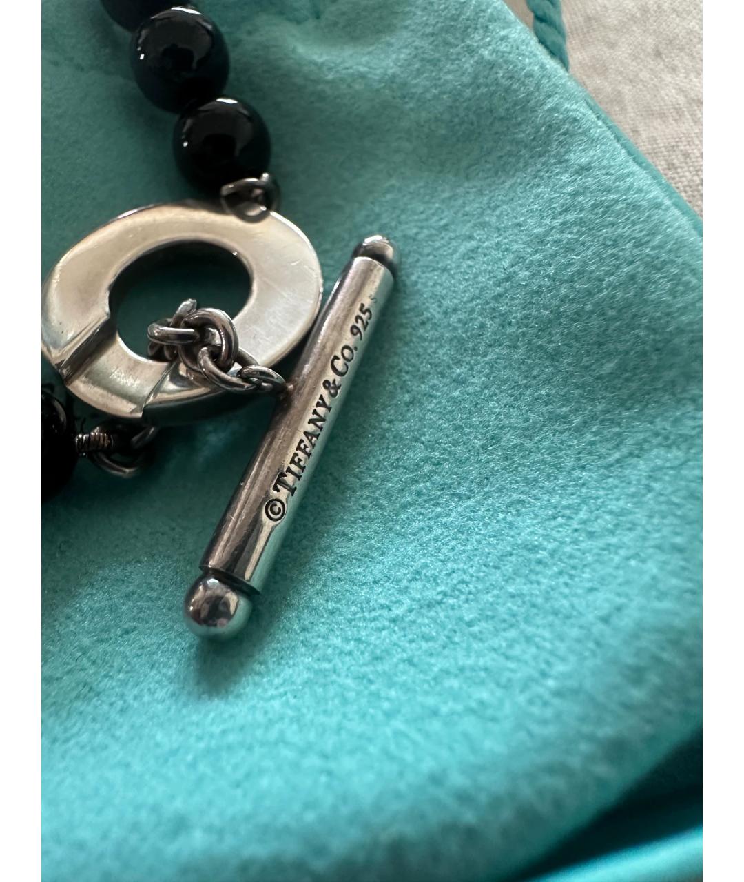 TIFFANY&CO Черный серебряный браслет, фото 3