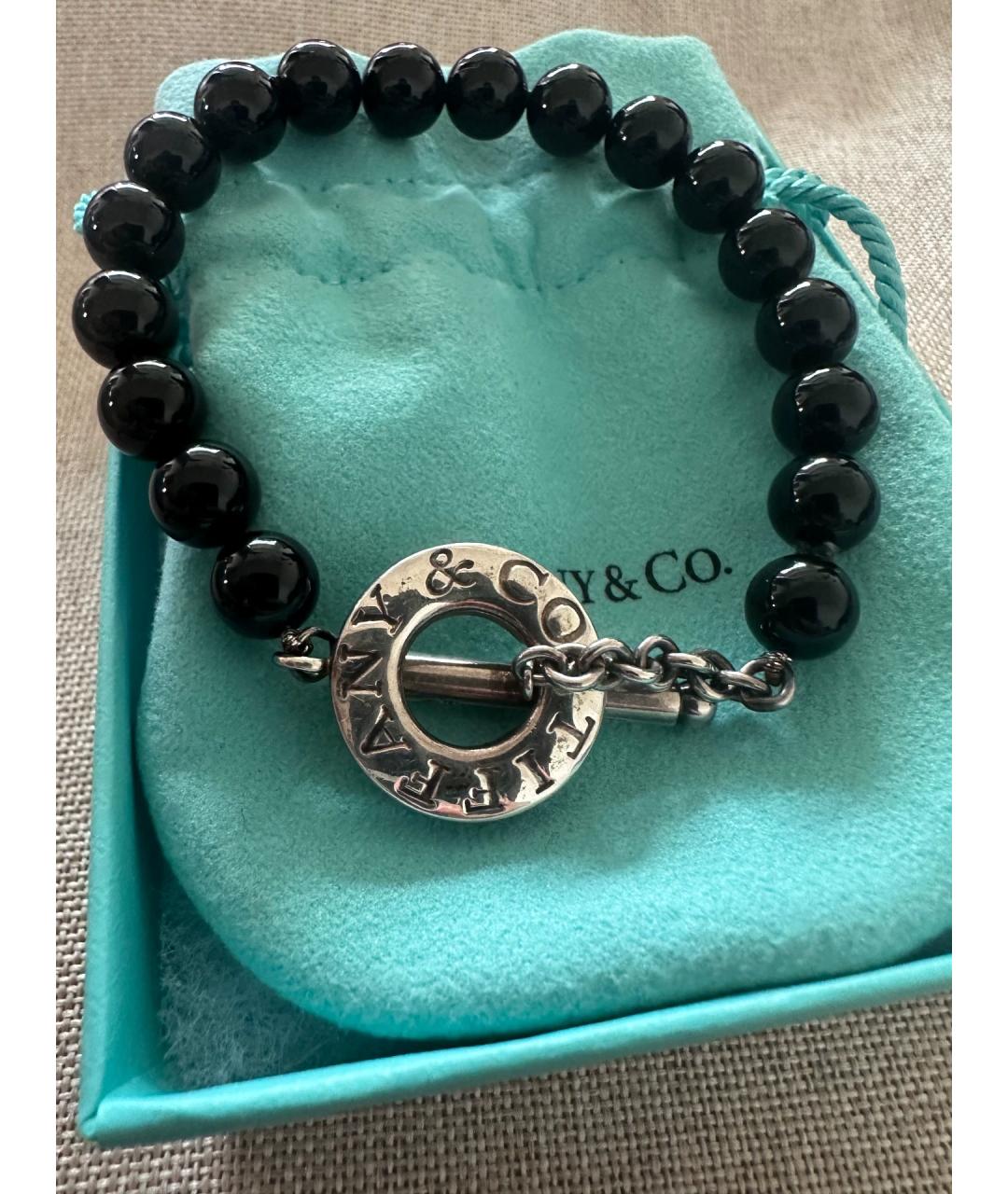 TIFFANY&CO Черный серебряный браслет, фото 5