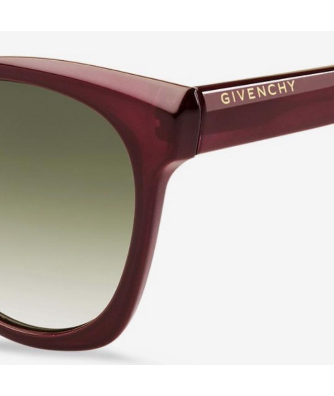 GIVENCHY Бордовые пластиковые солнцезащитные очки, фото 4