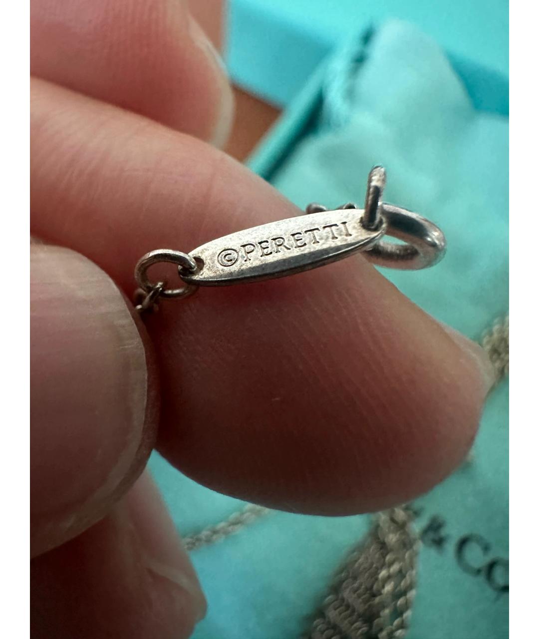 TIFFANY&CO Белая серебряная подвеска, фото 5