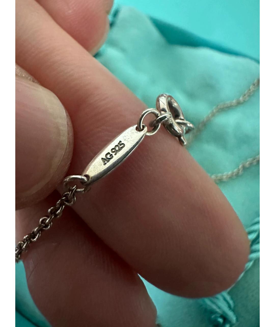 TIFFANY&CO Белая серебряная подвеска, фото 4