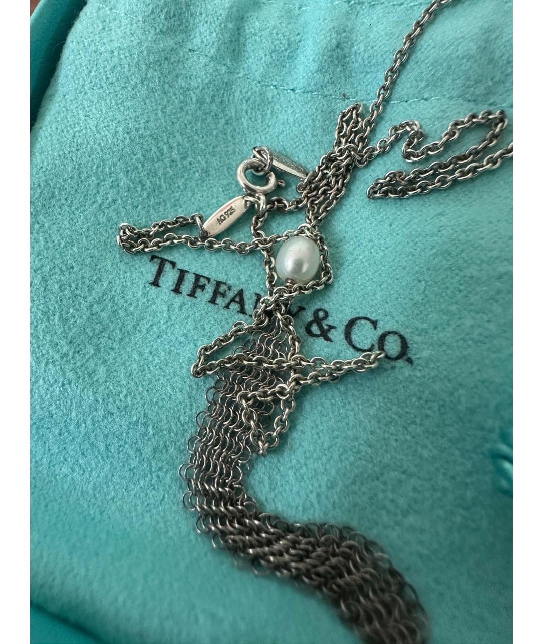 TIFFANY&CO Белая серебряная подвеска, фото 3