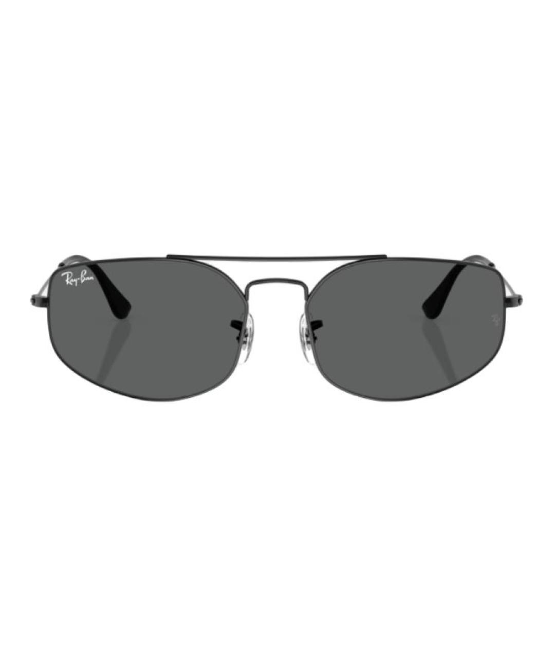 RAY BAN Черные металлические солнцезащитные очки, фото 2