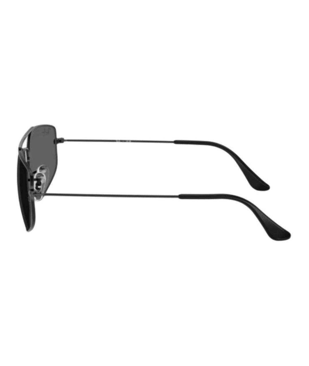 RAY BAN Черные металлические солнцезащитные очки, фото 3