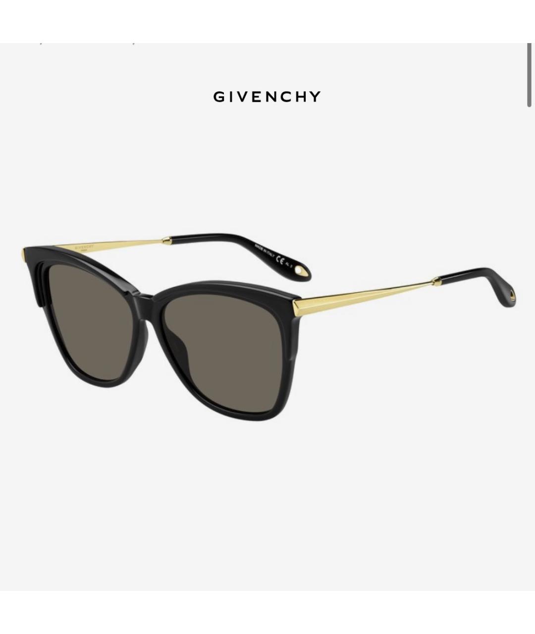 GIVENCHY Черные пластиковые солнцезащитные очки, фото 9