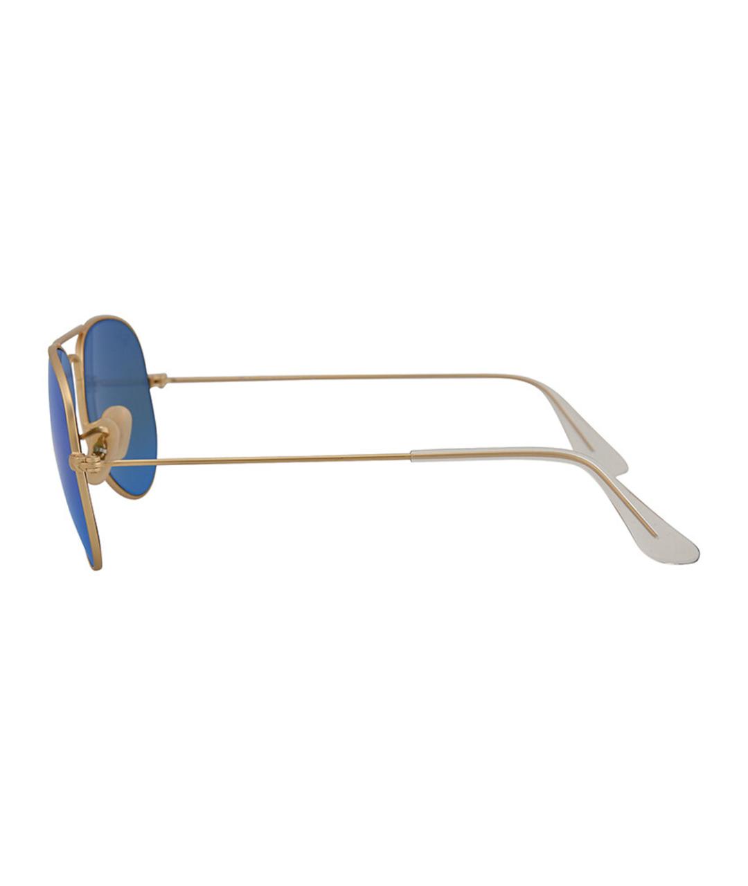 RAY BAN Золотые металлические солнцезащитные очки, фото 3
