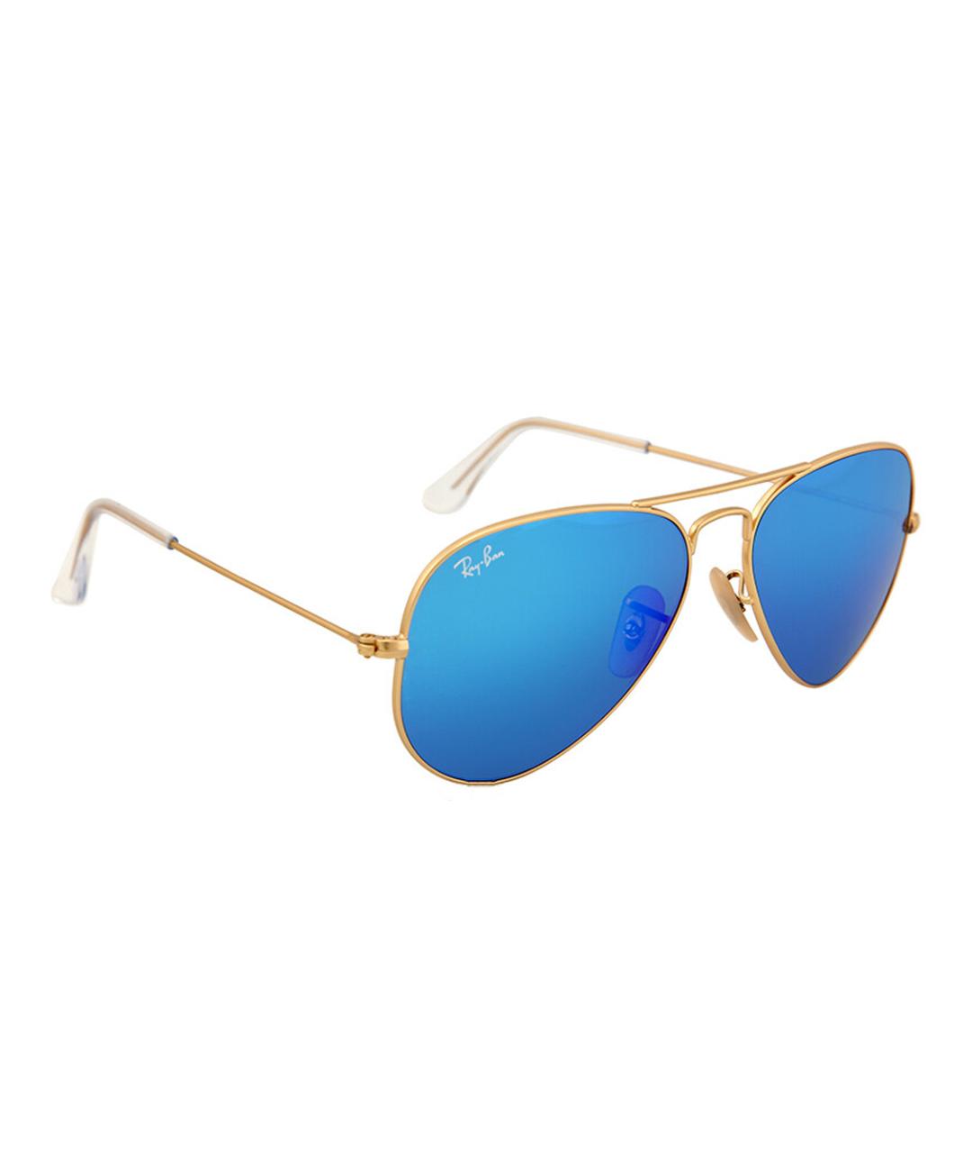 RAY BAN Золотые металлические солнцезащитные очки, фото 2