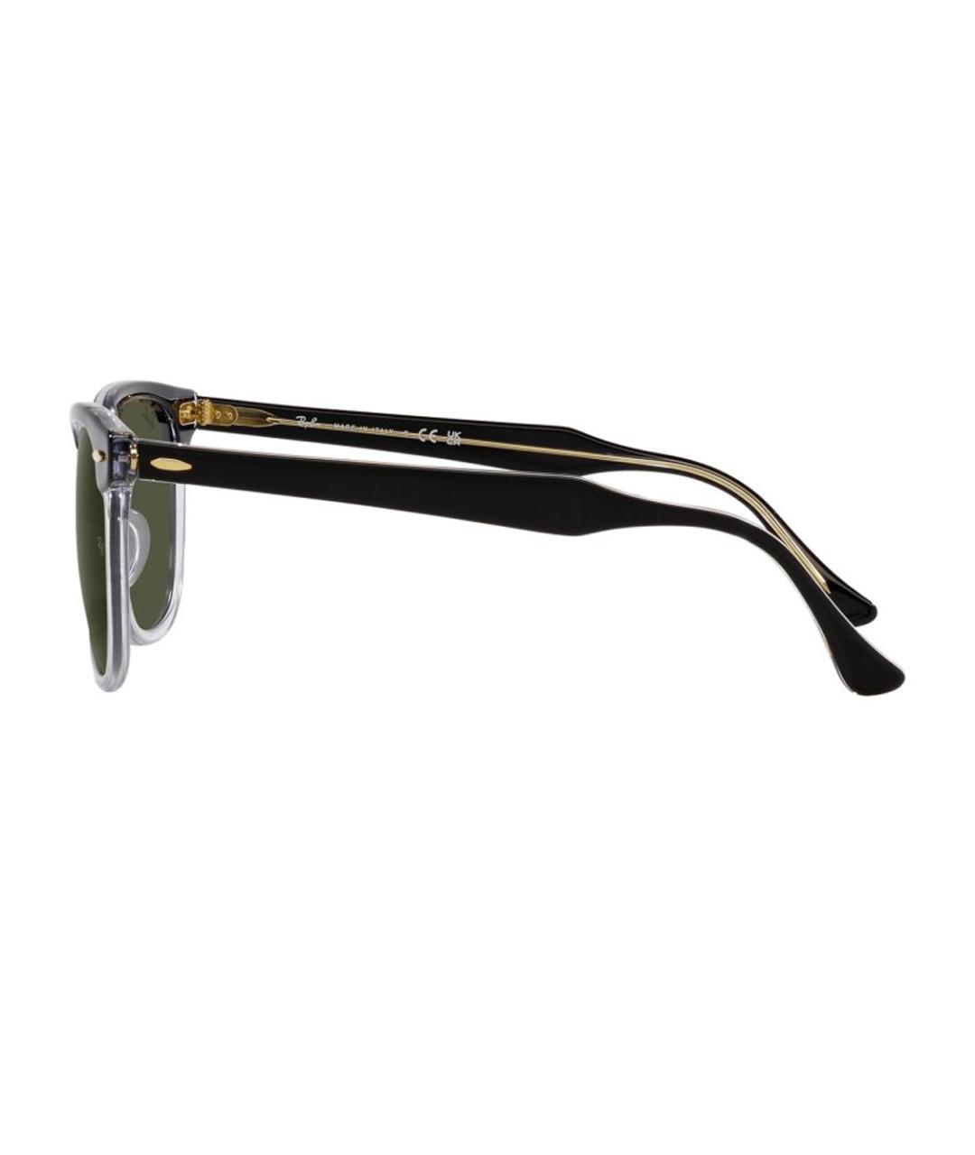 RAY BAN Черные пластиковые солнцезащитные очки, фото 3