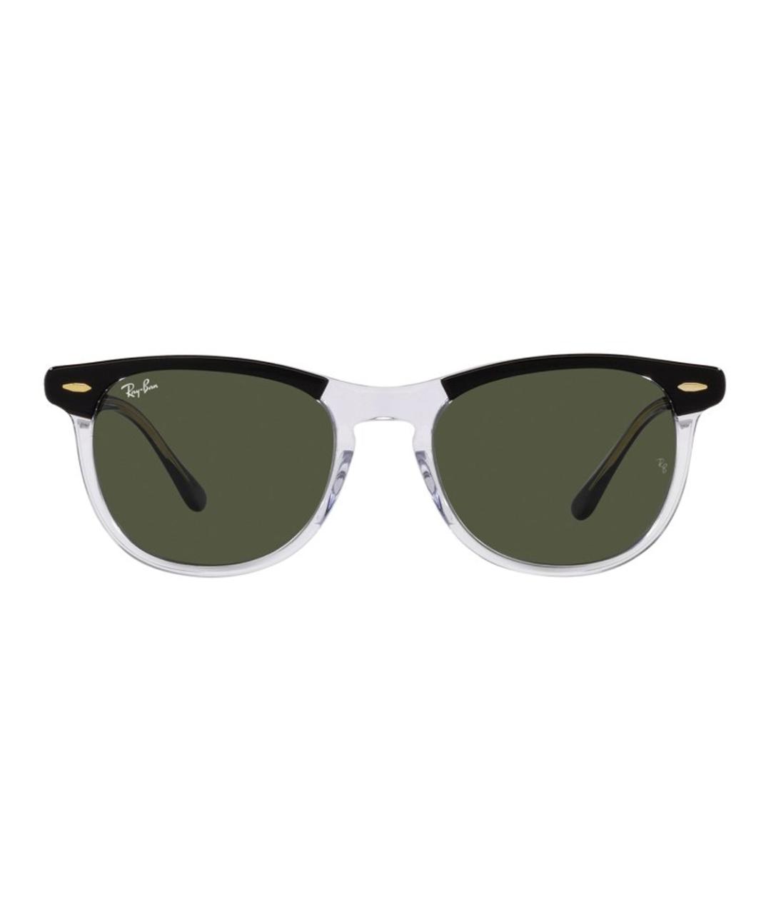 RAY BAN Черные пластиковые солнцезащитные очки, фото 2