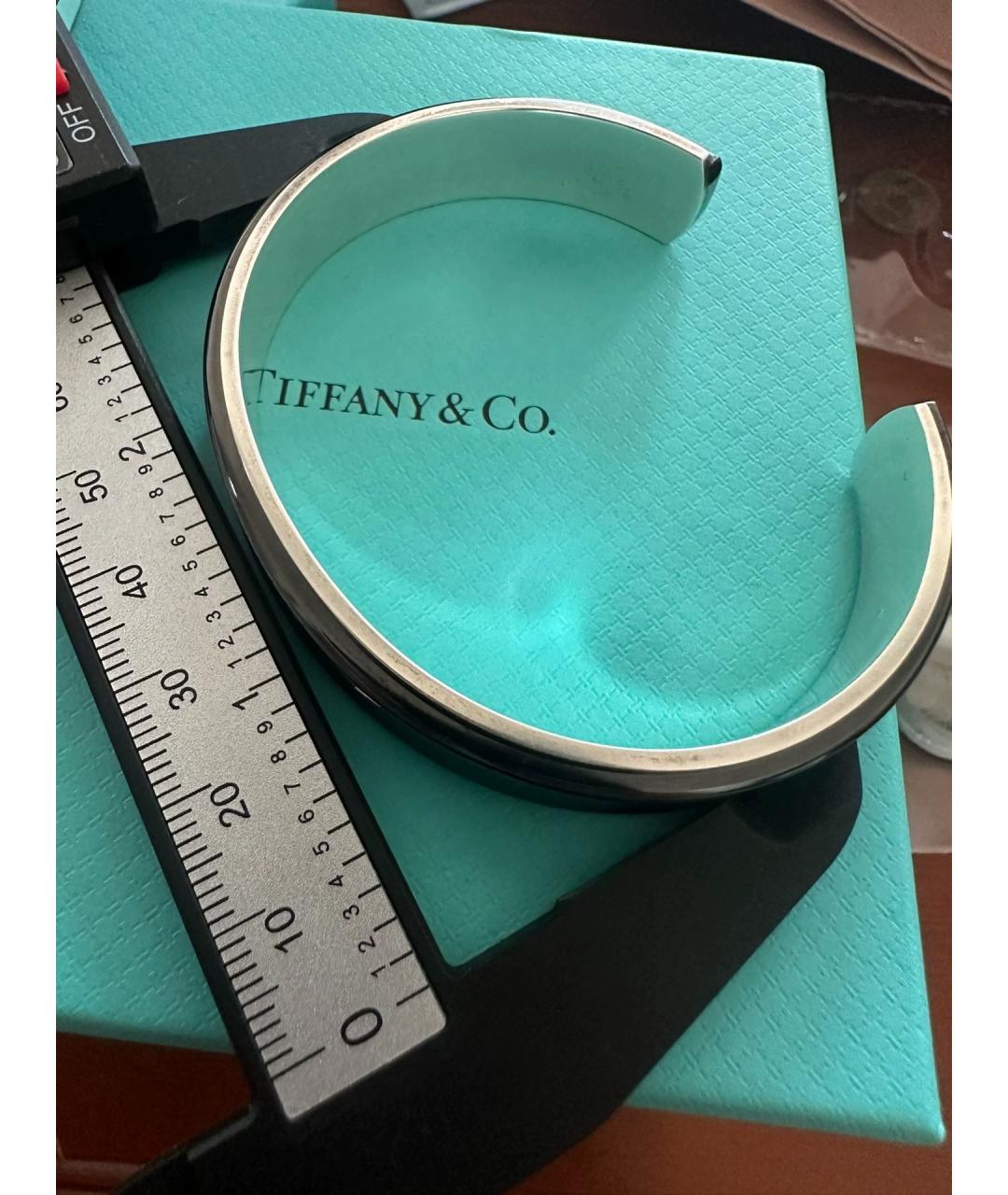 TIFFANY&CO Черный металлический браслет, фото 4
