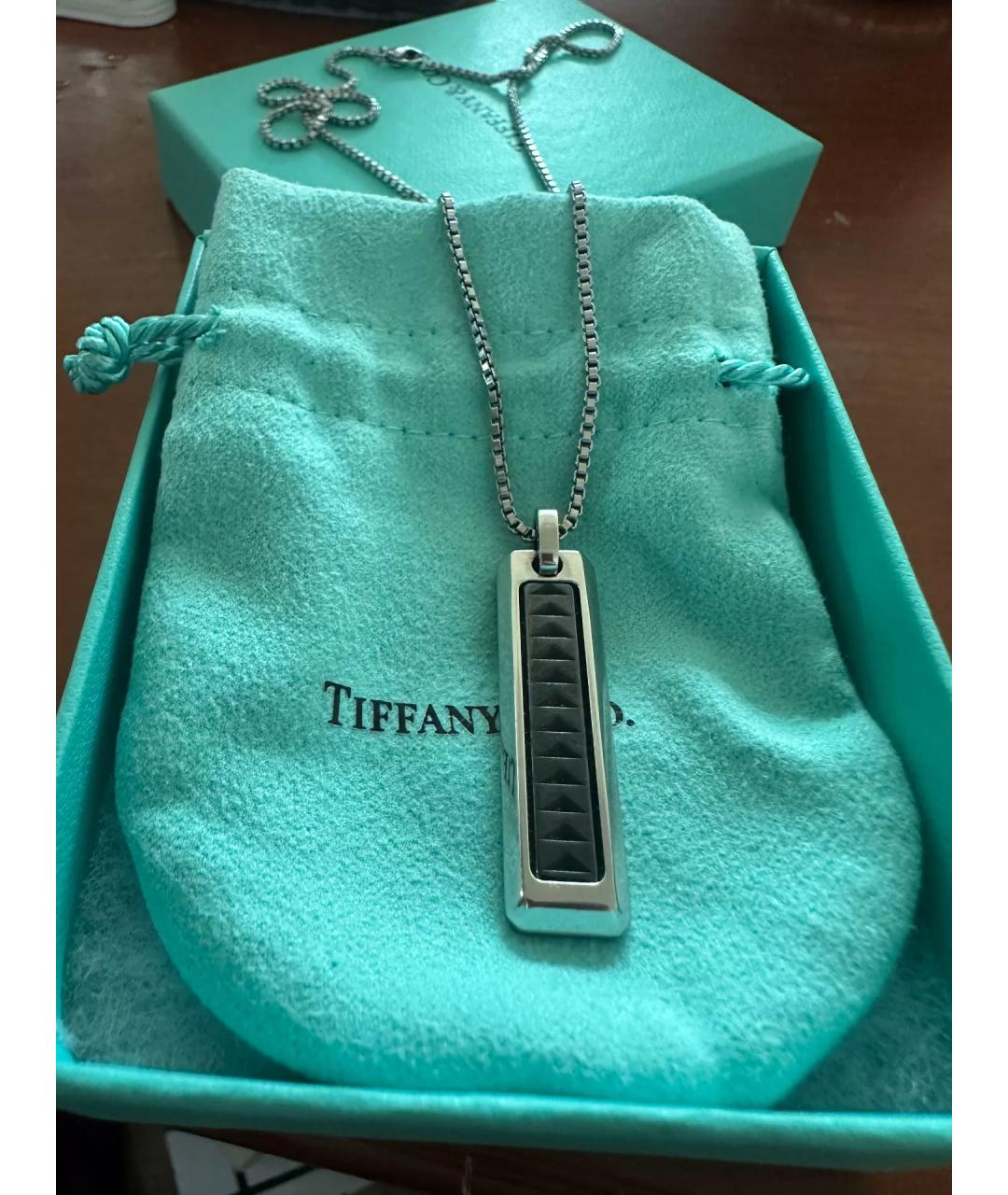 TIFFANY&CO Черная металлическая подвеска, фото 8
