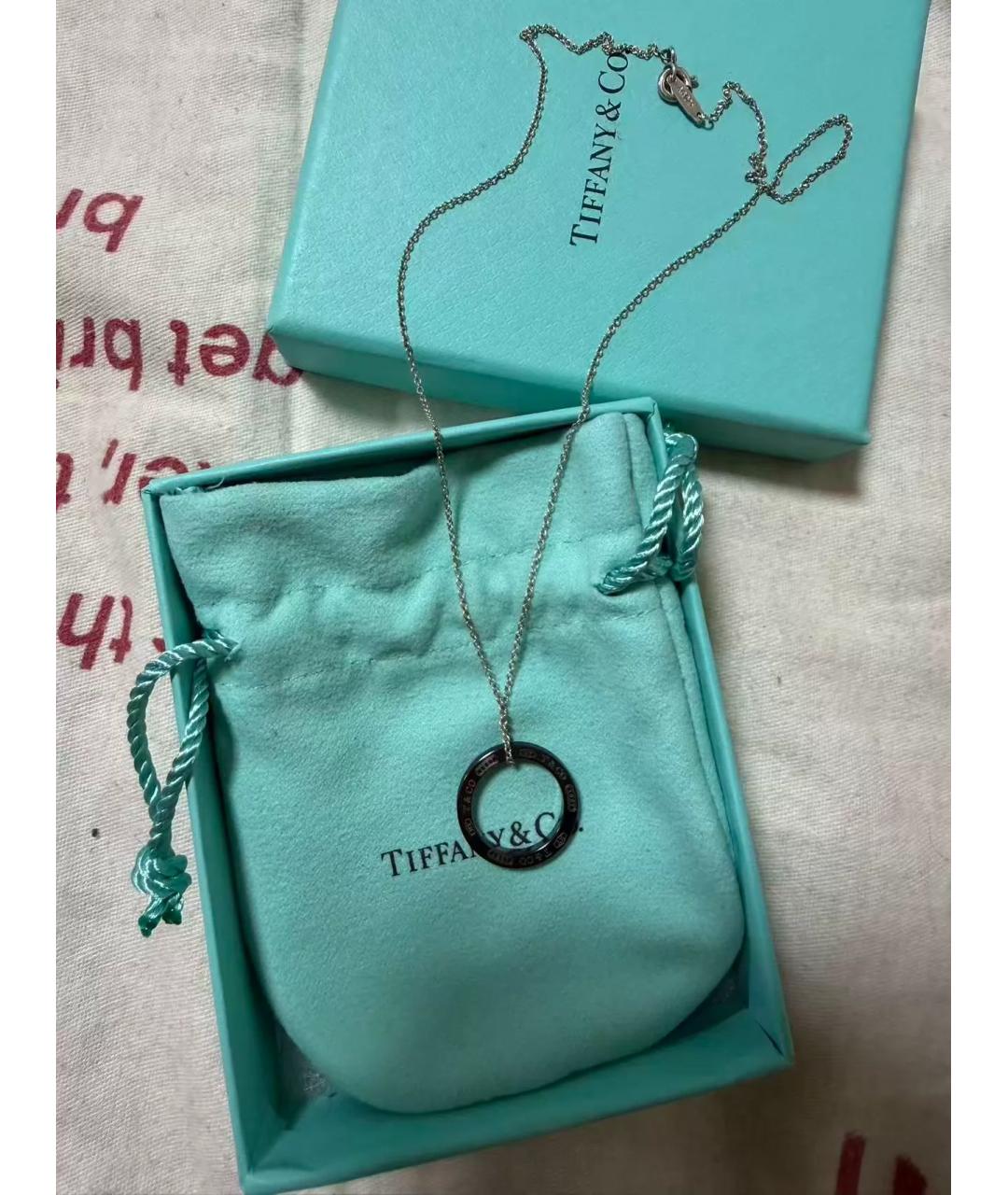 TIFFANY&CO Черная серебряная подвеска, фото 5
