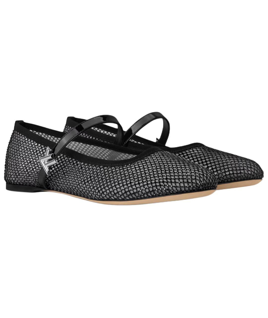 LOUIS VUITTON Черные балетки, фото 3