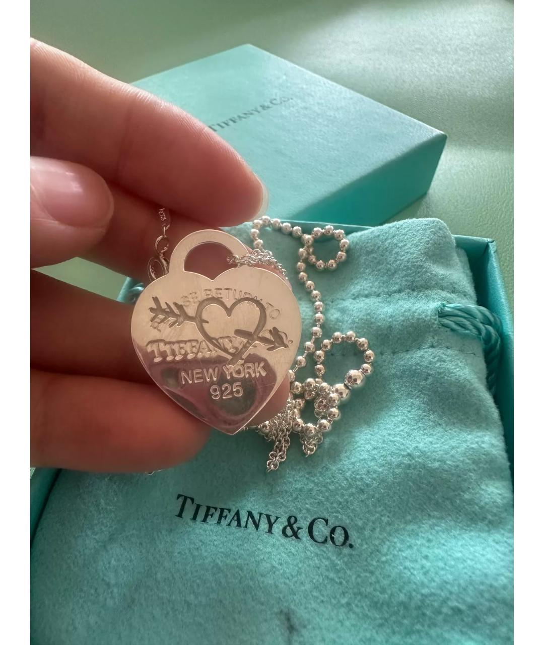 TIFFANY&CO Серебряное серебряное колье, фото 8