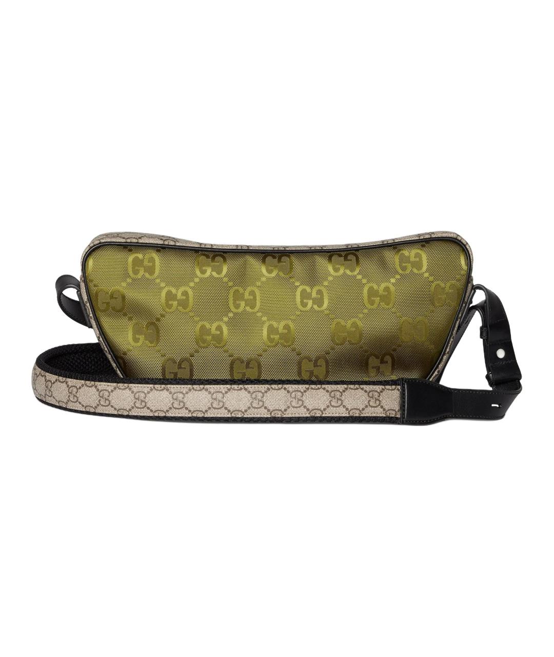 GUCCI Бежевая сумка на плечо из канвы, фото 4