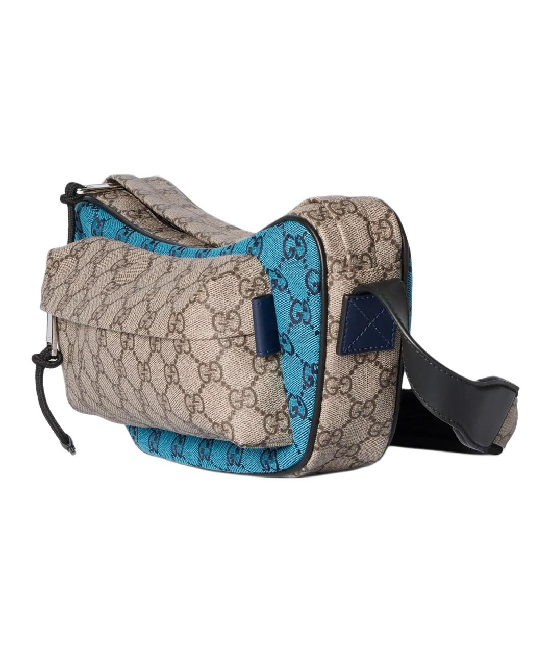 GUCCI Бежевая сумка на плечо из канвы, фото 2