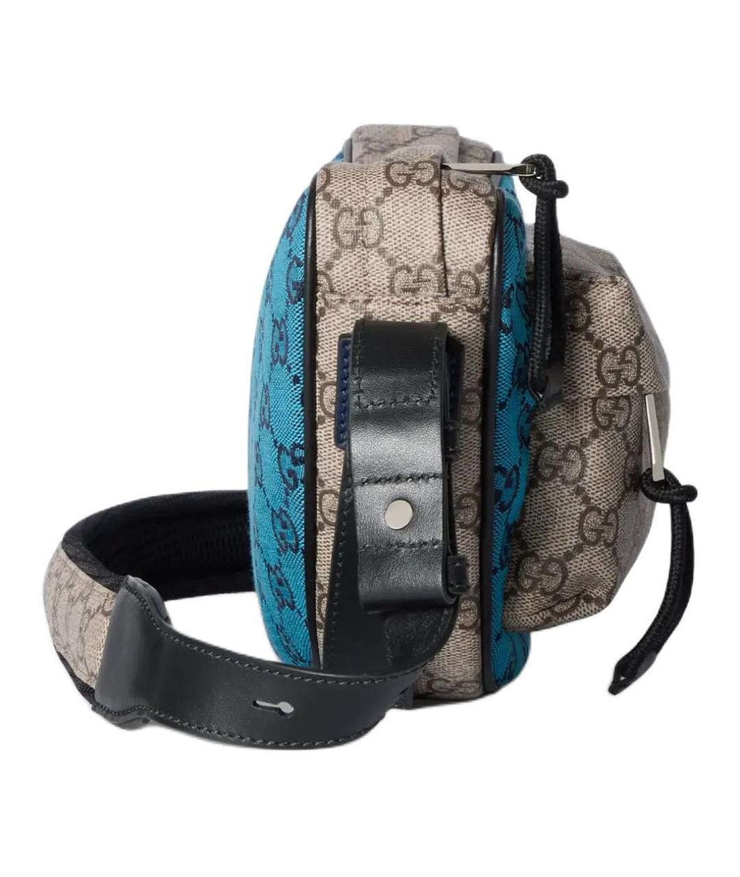 GUCCI Бежевая сумка на плечо из канвы, фото 3
