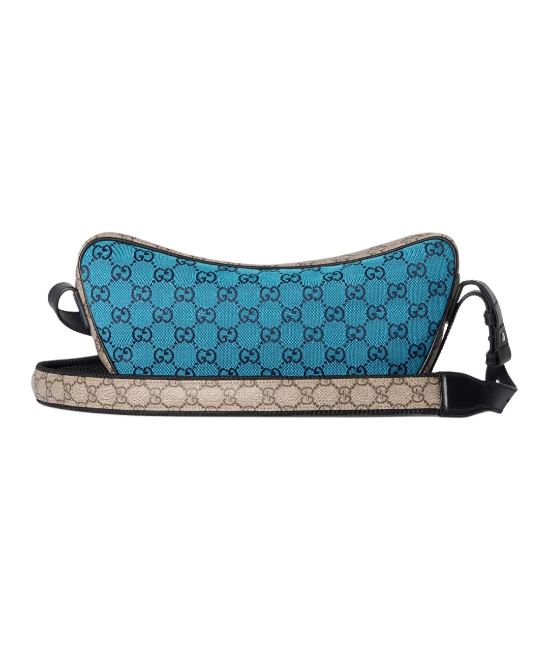 GUCCI Бежевая сумка на плечо из канвы, фото 4