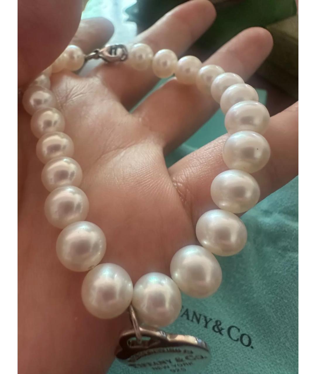 TIFFANY&CO Белый жемчужный браслет, фото 6