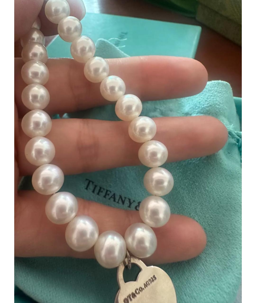 TIFFANY&CO Белый жемчужный браслет, фото 5