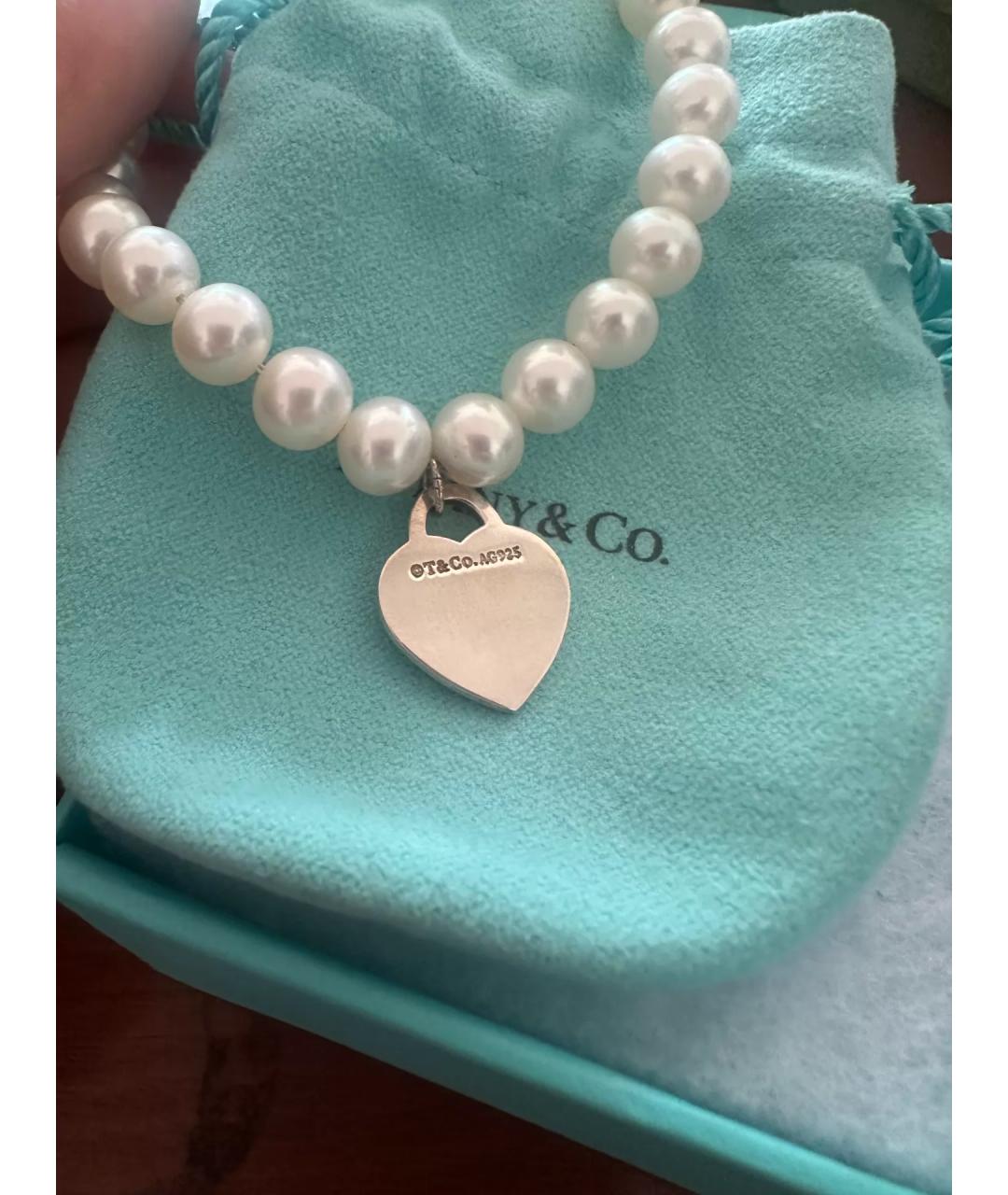 TIFFANY&CO Белый жемчужный браслет, фото 4