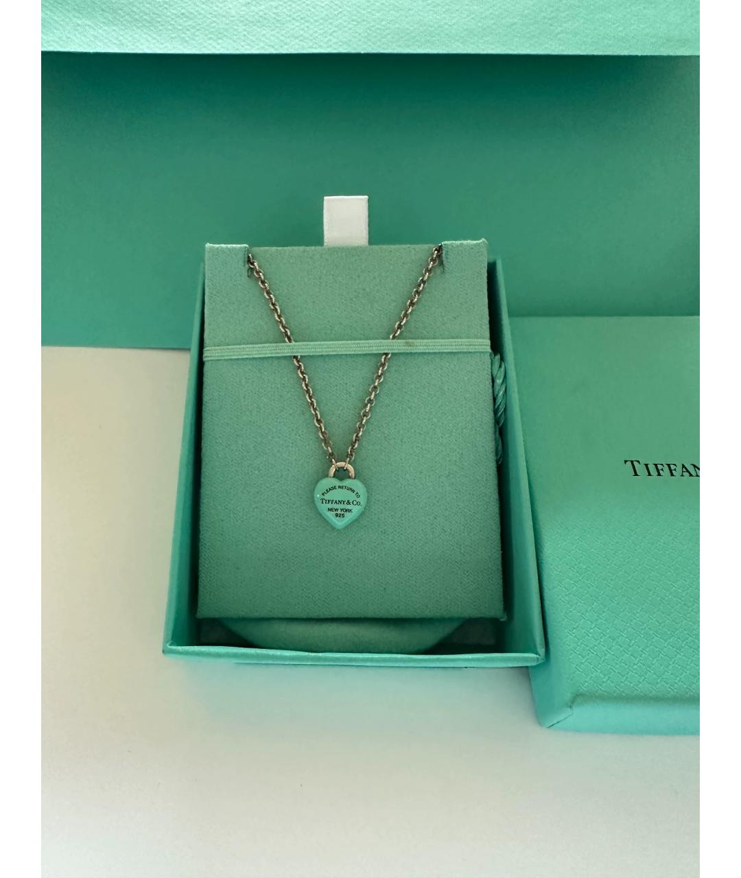 TIFFANY&CO Синий серебряный кулон, фото 5