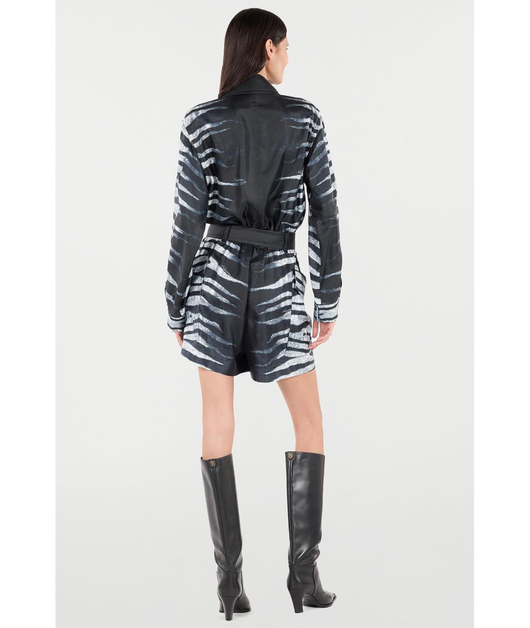 ROBERTO CAVALLI Черное шелковое коктейльное платье, фото 4