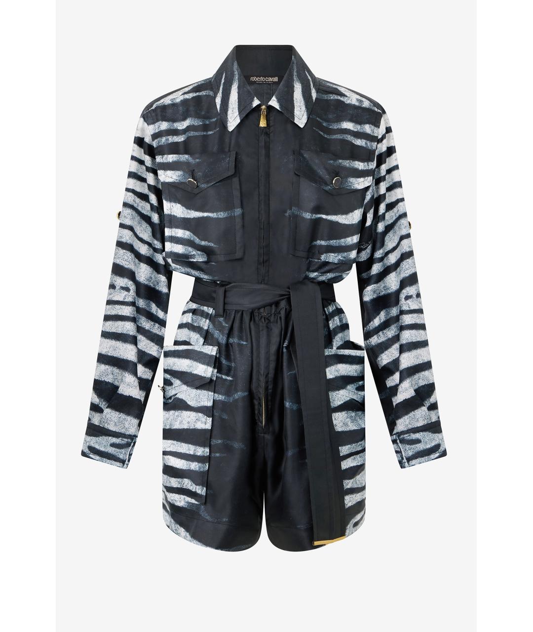 ROBERTO CAVALLI Черное шелковое коктейльное платье, фото 6