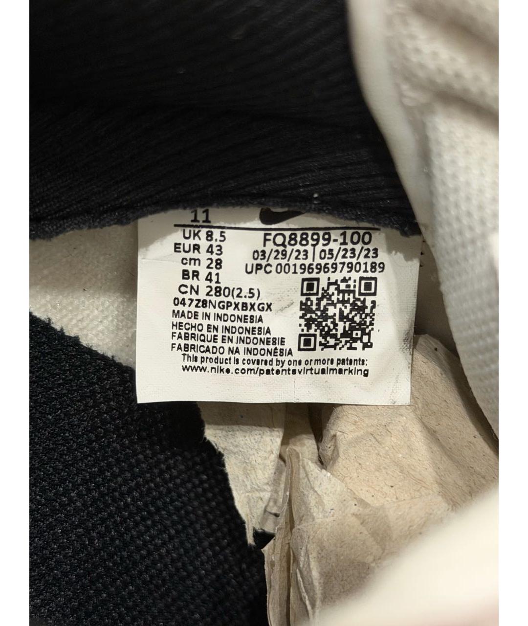 NIKE Черные кожаные низкие кроссовки / кеды, фото 4
